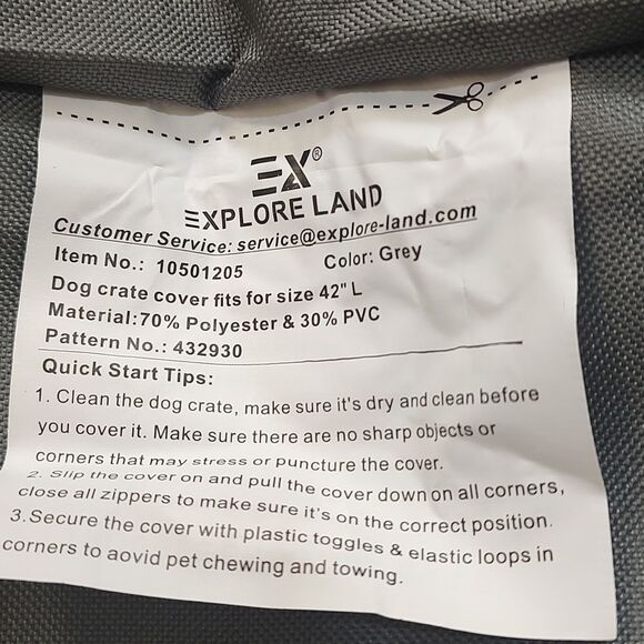 Explore Land Dog Crate Cover Pet Kennel Cover Fits for Wire Dog Crates 42" - Picture 3 of 7